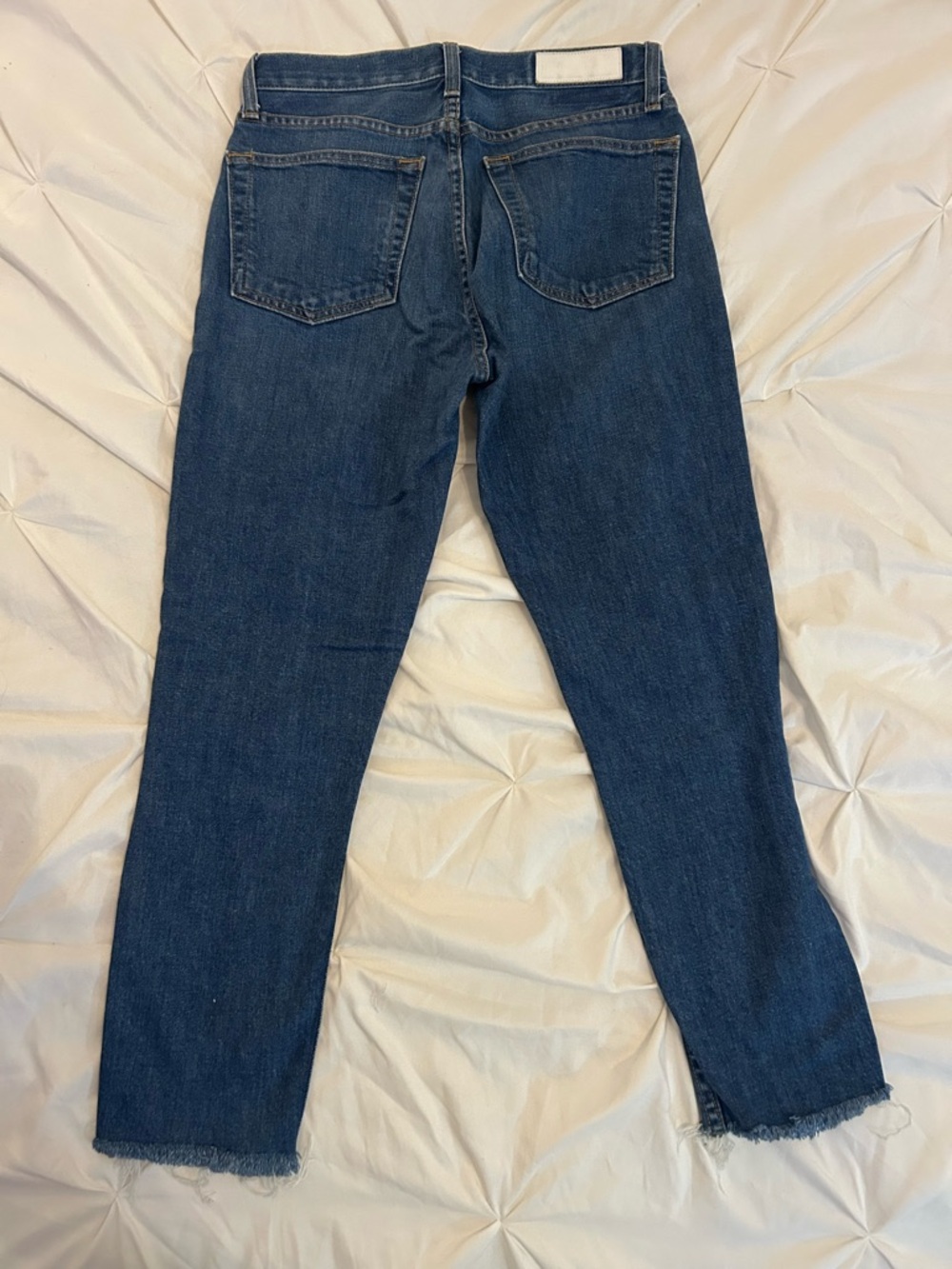 Re/Done High Rise Jeans - Dark Blue 90’s High Rise ankle crop. Size 26. - Picture 2 of 14
